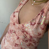 Sequin V-neck Sleeveless - Coral red