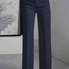 Womens High Waist Wide Leg - Navy Blue
