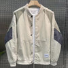Thin Baseball Collar Jacket - Apricot