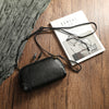 Leather Women's Shoulder Bag - Black