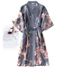 Silk Style Bridal Loungewear Nightgown - Short Crane Indigo