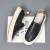 Mens Genuine Leather Slip-on - Black