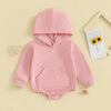 Baby Hooded Jumpsuit Soft - pink