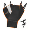 All-Season Pet Car Seat Mat - F14 middle mesh pocket with orange edge