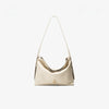 Bampo Half Peak Genuine Leather Tote Bag - Fuling White Small