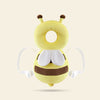 Baby Head Protection Cushion - Yellow Bee Flannel Belt
