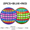 Flying Spinner Toy with Remote Control – LED Boomerang Hover Ball, Rechargeable 3.7V, 8–10m Control Distance - Blue And Red