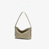 Bampo Half Peak Genuine Leather Tote Bag - Apricot Gray Small