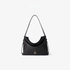 Bampo Half Peak Genuine Leather Tote Bag - Ink Carbon Black Small