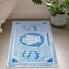 Cartoon Currency Faux Cashmere - Blue Qian Duoduo