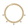 Cuban Chain Bracelet Stainless Steel - L15137 Moissanite 0.1ct 20cm
