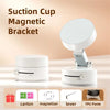 Mobile Phone Vacuum Suction Cup Holder Foldable Desk Stand for Iphone Android Kitchen Lazy Vacuum Double Sided Magnetic Bracket - White