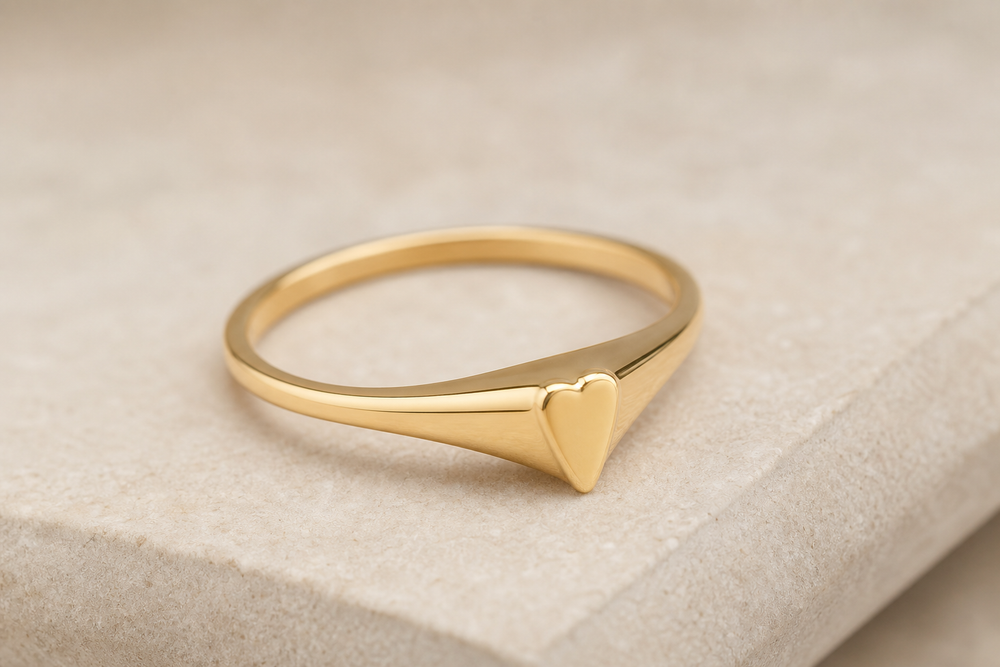 Heart Titanium Steel Ring