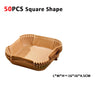 Air Fryer Paper Disposable Airfrying Baking Paper round Square Air Fryer Liners Non-Stick Air Fryer Disposable Paper 50/100Pcs - Square-50Pcs