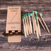 Soft Bristled Bamboo Toothbrush Set - Ten green