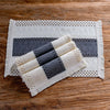 Knitted Colorblock Striped - GrayBlue Middle