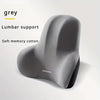 2-In-1 Memory Foam Seat Cushion and Lumbar Support Pillow Set: Ergonomic Design for Office Chair and Car Seat - Premium Back Pain Relief and Posture Correction in Grey and Black - Light Grey