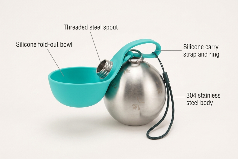 Fold Out Drinking Bowl