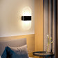 Side profile of the slim minimalist LED wall sconce showing low wall depth