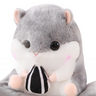 Gray hamster with melon seeds / 40cm pillow with hand