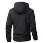 Close view of the black perforated mesh lining inside a nylon hooded jacket