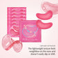 Pink collagen hydrogel under eye gel masks, soft jelly crescents from a six pair pack