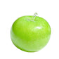 Frosted translucent green apple squishy with clear moulded stem, studio shot on white
