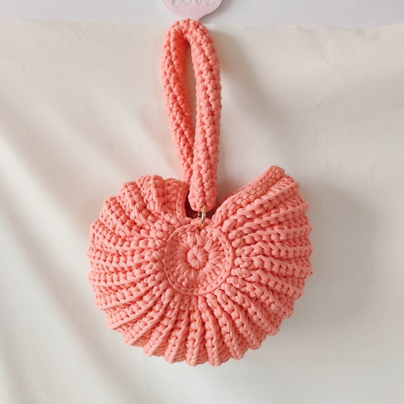 Handmade Woven Conch Shell Coin Purse | everyday wear styled scene