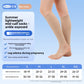 Open toe graduated compression sock worn on the foot with toes left free