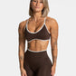 Strappy tank layered over the bralette with matching high-waisted bottoms