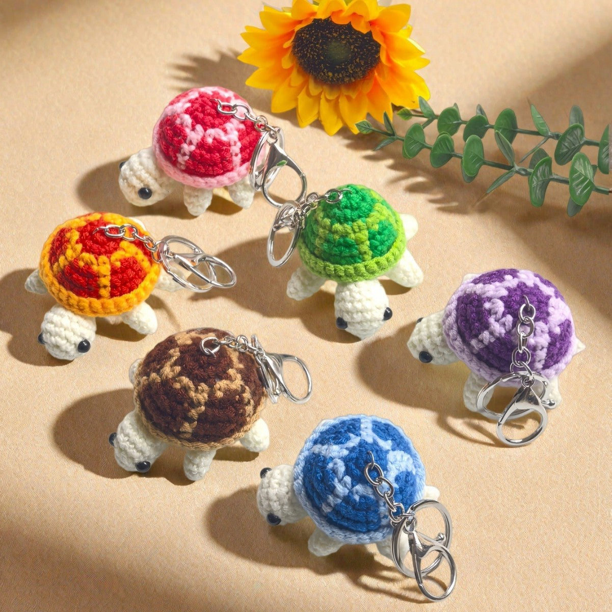Cute Crochet Turtle Keychain