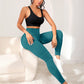 High waist seamless yoga leggings in a stretch nylon blend, close body hugging fit