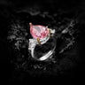 J1942001 pink stone water drop, copper alloy