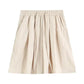 Ice silk pull on shorts styled with a knit top for an easy warm weather outfit