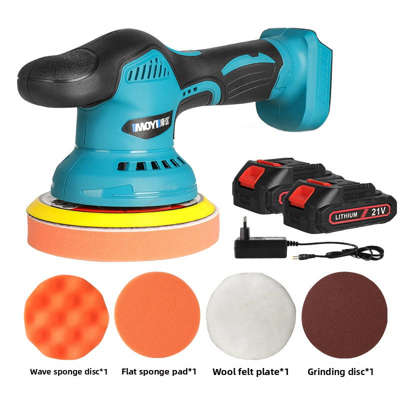 21V 2B1C UK option: polishing machine, two 21V batteries, charger with UK plug and four pads