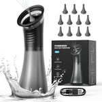 Electric ear irrigation wax remover with graduated water tank, 12 silicone tips and box