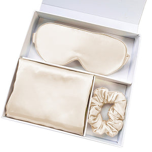 Luxury Mulberry Silk Sleep Set | side profile angle shot