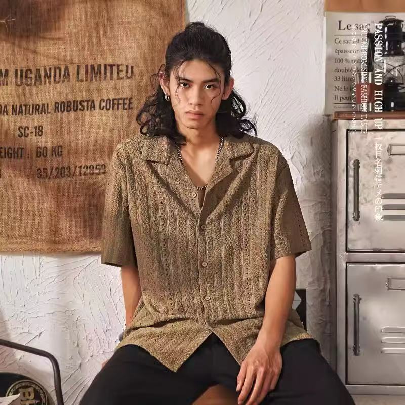 Men’s Cuban Collar Shirt | side angle