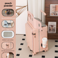 Children's foldable front-opening swivel suitcase