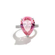 J1960004 pink stone water drop, copper alloy