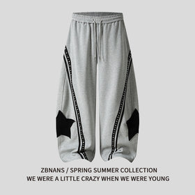 Star Patch Drawstring Pants
