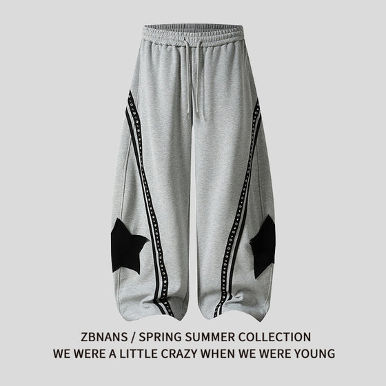Star Patch Drawstring Pants