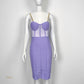 Corset bandage dress styled with heels for a dressed up evening look