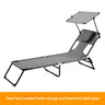 Canopy Sunbed Pillow Dark Gray