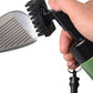 Green golf club cleaner with a 150 ml press spray bottle and a hanging clip