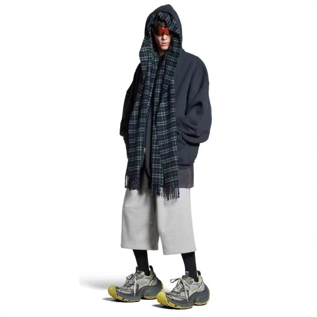Loose-fitting sweatpants worn for lounging at home with a casual tee