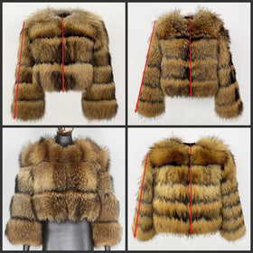 Women's Cropped Banded Fur Coat