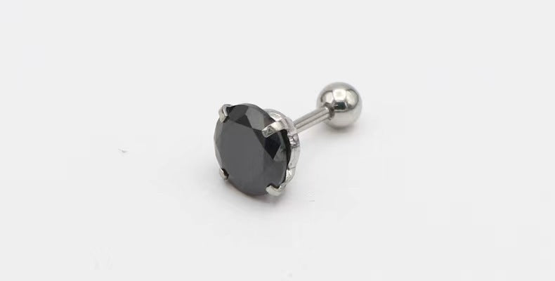 Geometric Zircon Stud Earrings | styled with daily outfit