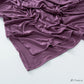 Fuchsia modal cotton headscarf wrap folded to show the plain knit texture and narrow finished hem
