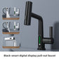 Single lever basin mixer with the pull out rotating spray head on a bathroom sink